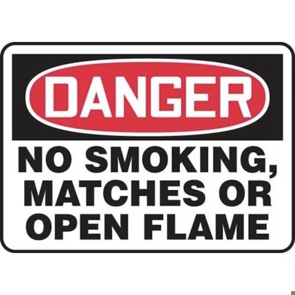 Accuform OSHA DANGER SAFETY SIGN NO SMOKING, MSMK004XP MSMK004XP - main